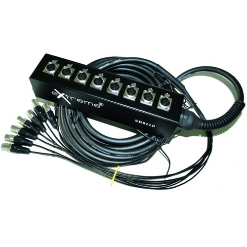 EXTREME SB8I10 STAGEBOX 8 IN 10 MT. STAGEBOX DA PALCO CON 8 INGRESSI XLR FEMMIN E 8 CONNETTORI XLR MASCHIO
