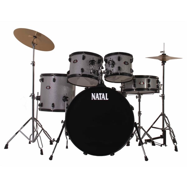 Natal DNA F22 5 pezzi White Sparkle - Black Hardware