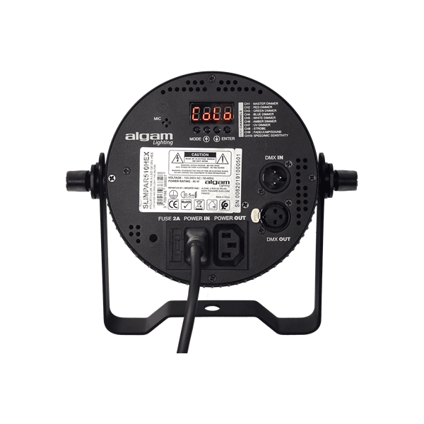 Algam Lighting SLIMPAR-510-HEX Proiettore Par LED 5 x 10W RGBWAU