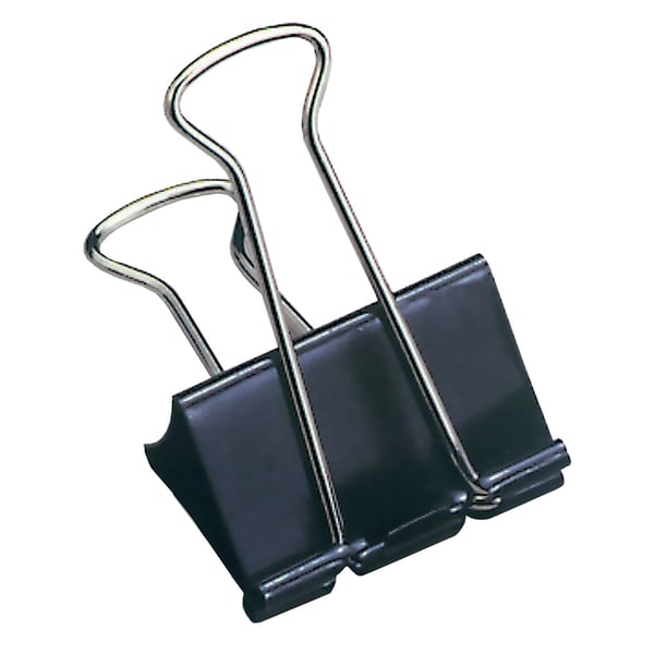 MOLLA FERMACARTE 'DOUBLE CLIP' mm 19 - pezzi 12. Modello mm 19 - pezzi 12