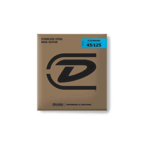 Dunlop DBFS45125 Corde Flatwound per basso 45-125 Medium-5/Set