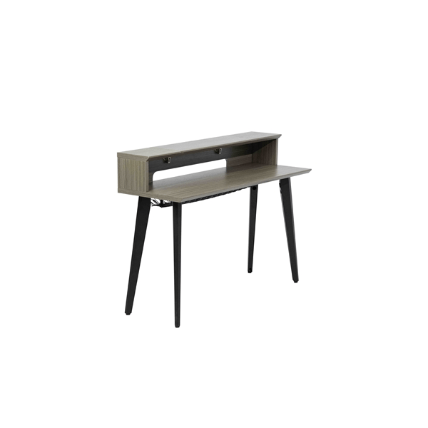 Gator Frameworks GFW-ELITEKEYTBL61-GRY Workstation in legno per tastiere fino a 61 tasti, colore grigio driftwood<br>