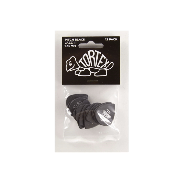 Dunlop 482P Pitch Black Jazz III 1.35
