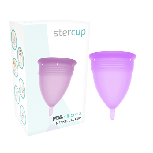 COPPA MENSTRUALE STERCUP TAGLIA S COLORE VIOLA SILICONE FDA