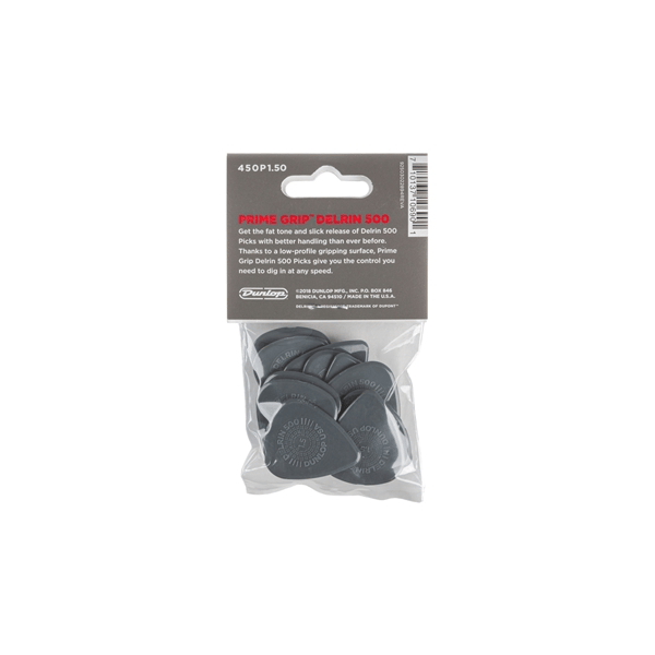 Dunlop 450P150 Prime Grip Delrin 500 1.5 mm Player's Pack/12