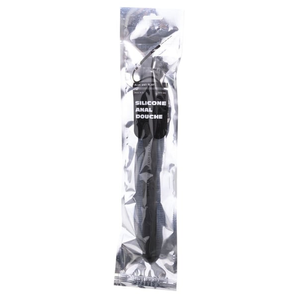 ALL BLACK - DOCCIA ANALE IN SILICONE GONFIABILE 27 CM