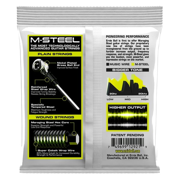 Ernie Ball 2921 M-Steel Regular Slinky 10-46