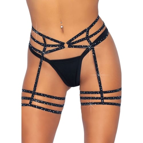 LEG AVENUE ACCESSORIES LEG AVENUE - REGGETTIERE IN STRASS TAGLIA UNICA