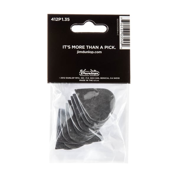 Dunlop 412P1.35 Tortex Sharp Black
