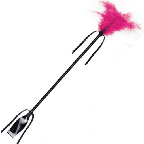 SECRETPLAY 100% FETISH SECRETPLAY - WHIP &amp; FEATHER NERO E FUCSIA