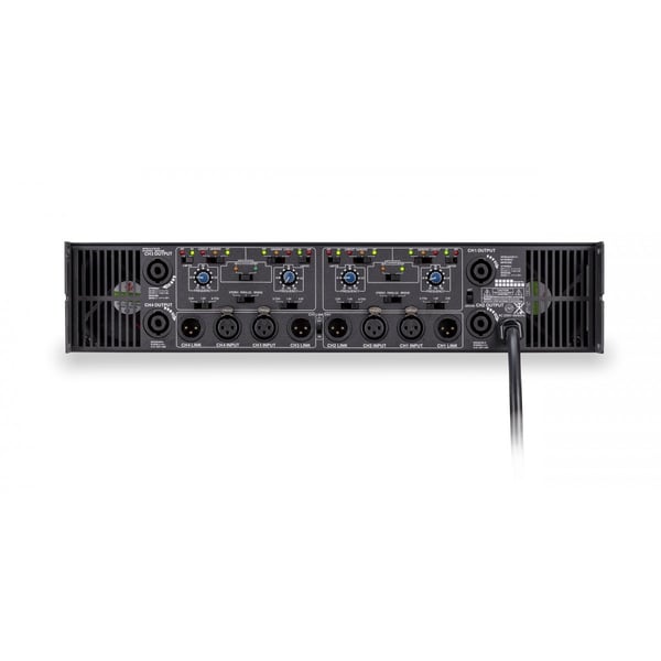 HELVIA Amplificatore 4-Canali a Bassa Impedenza con Crossover 4x800W. Modello ZEUS 804X