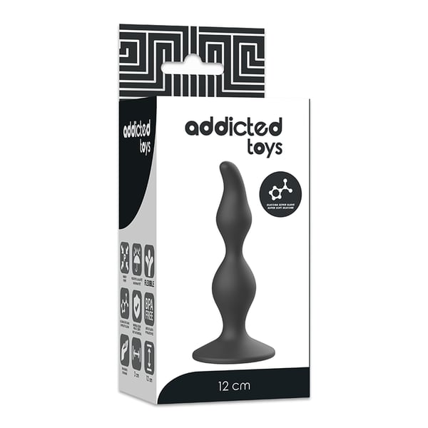 ADDICTED TOYS ANAL SEXUELLER PLUG 12CM SCHWARZ