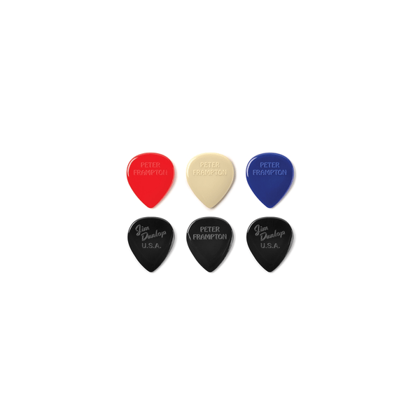 Dunlop PF599P Peter Frampton Vintage Jazz Teardrop Player's Pack/6