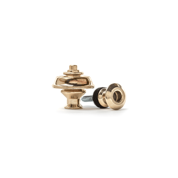 Dunlop SLS1032BR Straplok Dual Design Strap Retainer System, Brass