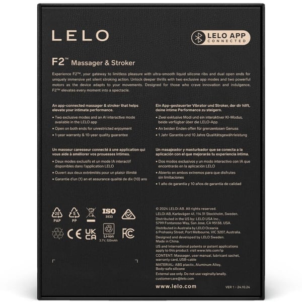 LELO - MASTURBATEUR POUR HOMME F2S™ TEAL ROUGE