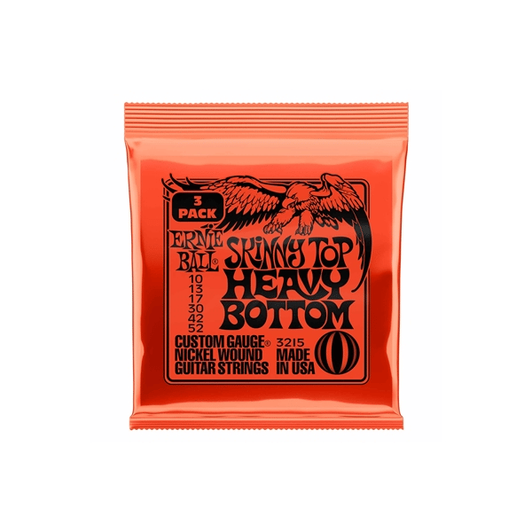 Ernie Ball 3215 Nickel Wound Skinny Top Heavy Bottom Slinky 10-52 - 3 Set