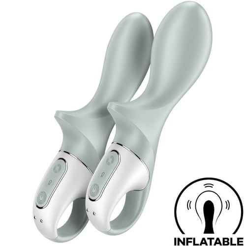 SATISFYER VIBRATOR SATISFYER - AIR PUMP BOOTY 3 VIBRATORE ANALE GONFIABILE GRIGIO VERDE