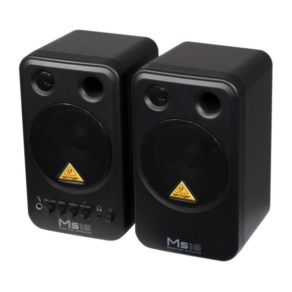 BEHRINGER MS16 COPPIA DI MONITOR SPEAKER ATTIVI 16 WATT + CAVI AUDIO