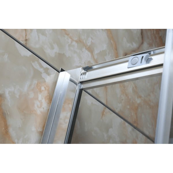 Box Doccia Semicircolare Vetro Opaco Anticalcare Temperato 4 MM Apertura Angolare Doppio Scorrevole. Misura 80x80