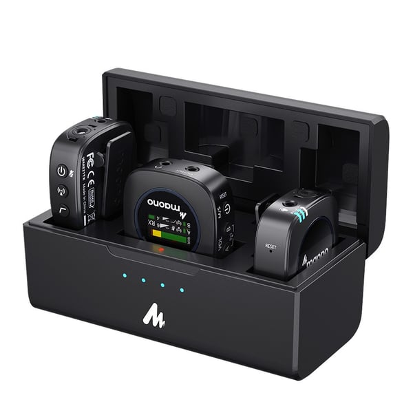 MAONO Sistema a doppio microfono wireless AU-WM821