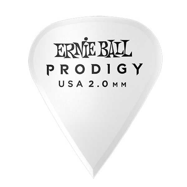 Ernie Ball 9341 Plettri Prodigy Sharp White 2,0 mm Busta 6