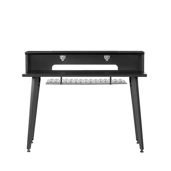 Gator Frameworks GFW-ELITEKEYTBL61-BLK Workstation in legno nera per tastiere fino a 61 tasti<br>