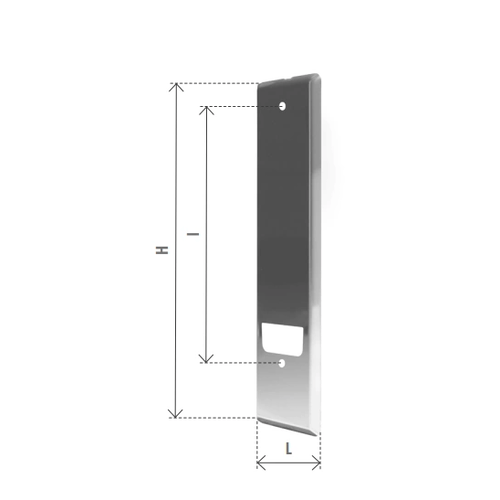 PLACCA INOX I=145 PER AVVOLGITORE MINI NORMAL