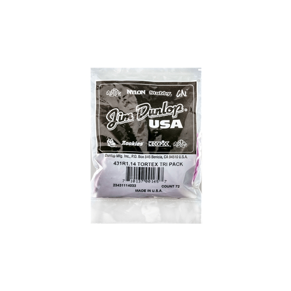 Dunlop 431R Tortex Triangle Purple 1.14