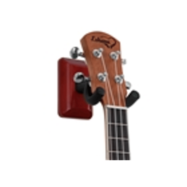 Gator Frameworks GFW-UKE-HNGRCHR Supporto da parete per ukulele e mandolino con piastra in ciliegio