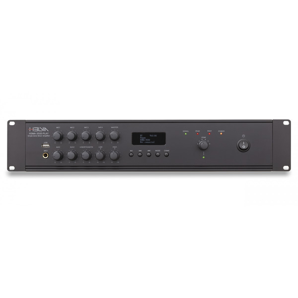 HELVIA Mixer-Amplificatore 1-Zona 350W 2-Unità Rack con DAB+/FM/USB/BT