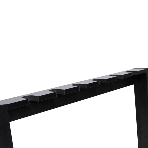 Gator Frameworks GFW-GTR-WD6RK-BLK Supporto in legno per 6 chitarre con finitura nera<br>