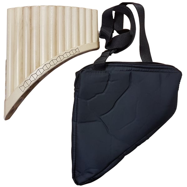 HORA FLAUTO DI PAN SOLIST CONTRALTO IN SOL MADE IN EUROPE + BORSA 12 CANNE LA1-MI3 IN ACERO FORMA CURVA ORNAMENTO BASSO INTAGLIATO EX-DEMO