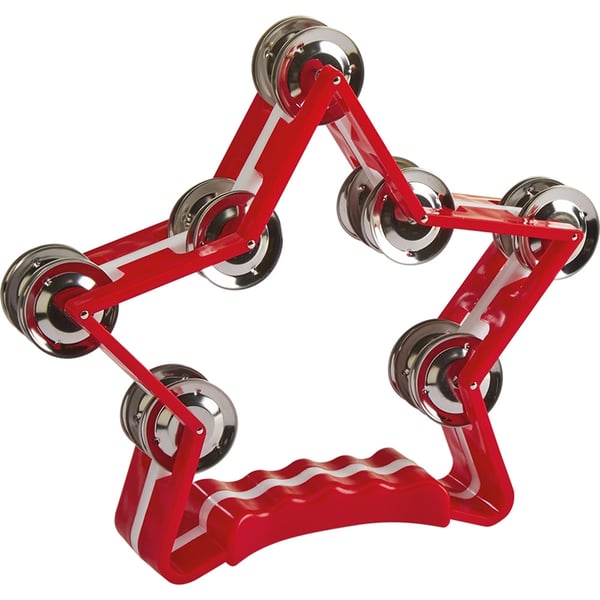 Eko Drums TB 03 Tamburello in plastica a forma di stella - Rosso