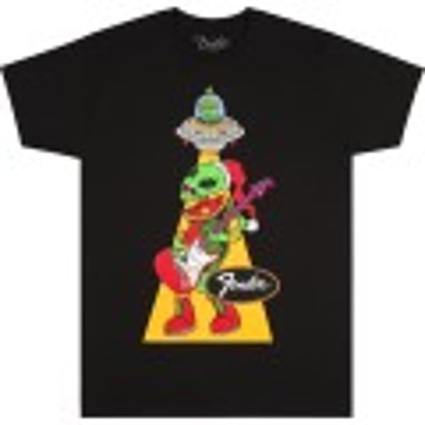 T-shirt Fender® Ugly Christmas Tee Alien, Blk, XL. Modello 9194000606