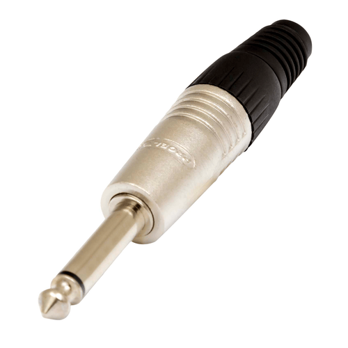 PROEL STAGE Connettore professionale jack mono 6,3 mm - 1/4. Colore: Argento con anello nero.