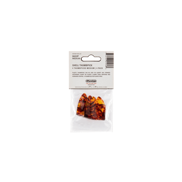 Dunlop 9022P THUMB MEDIUM - PLAYER'S PACK 4 PLETTRI