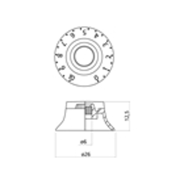 Yellow Parts EZ2219A Manopole di regolazione SG® Style Ambra 3 Pcs