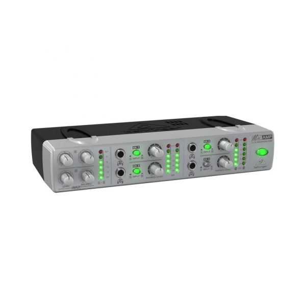 BEHRINGER AMP800 MINI-AMP AMPLIFICATORE PER CUFFIE STEREO 4 CANALI AMP-800