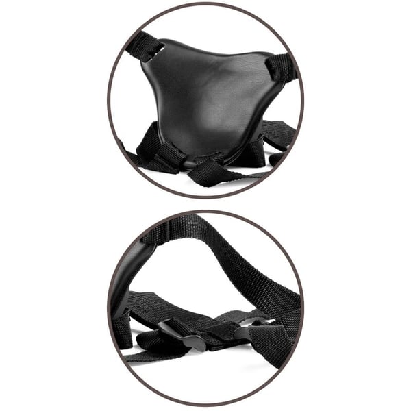 KING COCK ELITE - DELUXE VERSTELLBARES HARNESS-KIT RING MIT HODEN & DILDO 20,3 CM