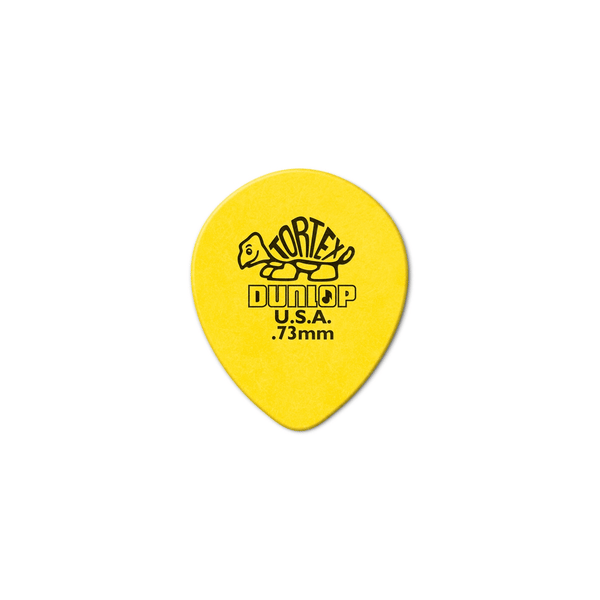 Dunlop 413R Tortex Tear Drop Yellow .73