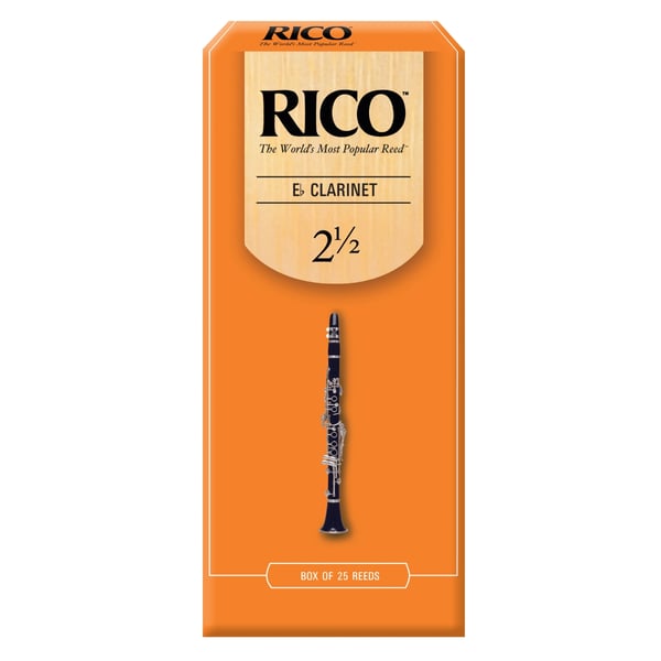 RICO Ance per Clarinetto in Mib, Strength 2.5, confezione da 25 pz