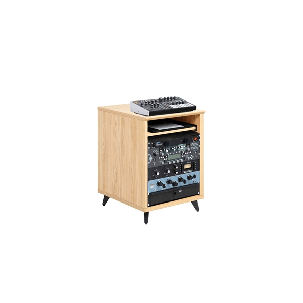 Gator Frameworks GFW-ELITEDESKRK-MPL Rack studio 10U in finitura acero naturale<br>