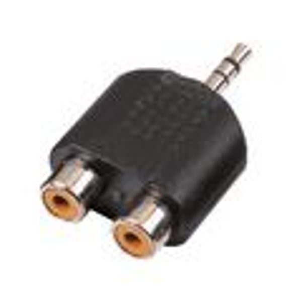 SOUNDSATION Adattatore 2 RCA Femmina - Jack Maschio 3.5mm STEREO (conf. 1 pezzo). Modello SADA044-1