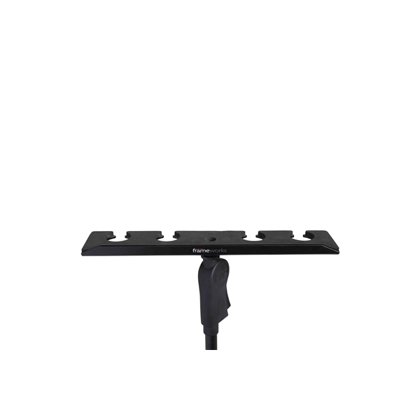Gator Frameworks GFW-MIC-4TRAY Supporto multi-microfono per 4 microfoni<br>
