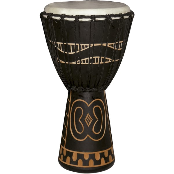 Tanga DA40-7G Djembe Slammer 8" Mogano Scolpito Nero