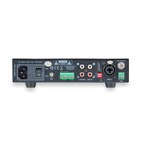 HELVIA Mixer-Amplificatore Compatto in Classe-D da 120W a 1 Zona con Lettore DAB+, FM, USB, BT. Modello HPMA-120 PLAY