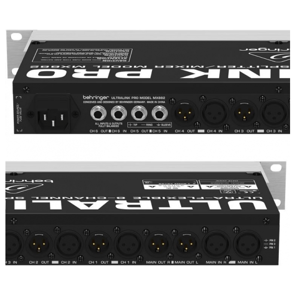 BEHRINGER MX882 V2 ULTRALINK PRO MIXER/SPLITTER MX-882 2/6 CANALI EX-DEMO