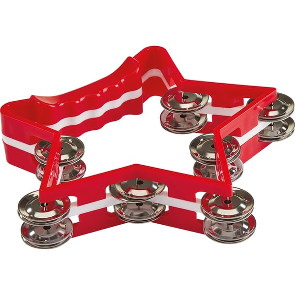 Eko Drums TB 03 Tamburello in plastica a forma di stella - Rosso