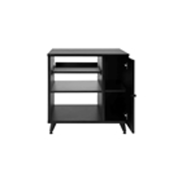 Gator Frameworks GFW-ELITESIDECAR-BLK Mobile rack sidecar cabinet in legno con finitura nera&lt;br&gt;