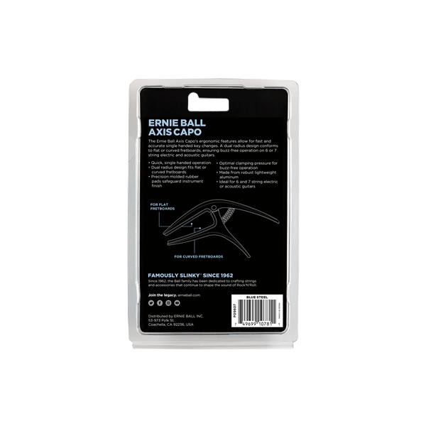 Ernie Ball 9607 Axis Capo Blue Steel 2021